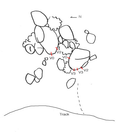 Pony boulders map