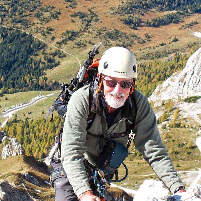 Armando Corvini in the Dolomites, Italy.