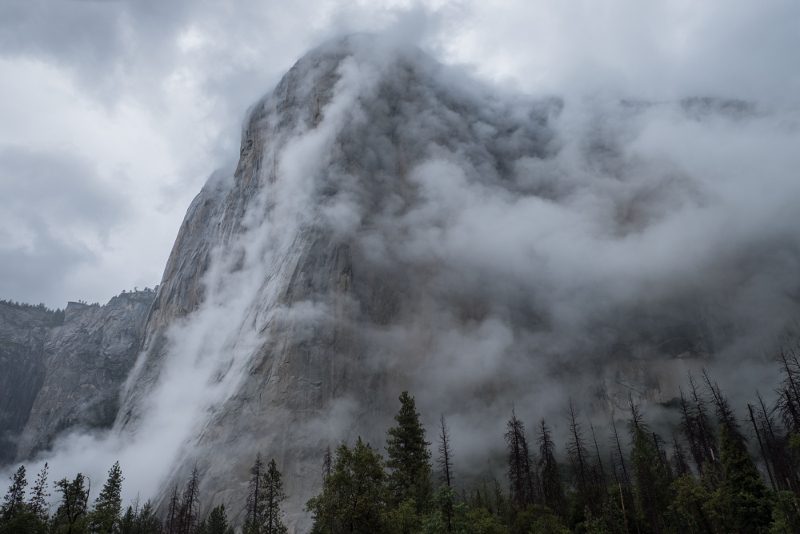 Rising clouds, El Capitan, Yosemite Valley, Yosemite National Park