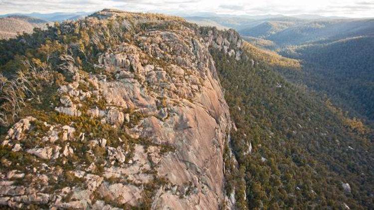 Aerial view of Booroomba Rocks