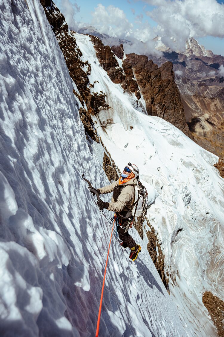 Daygin Prescott in the Condoriri Massif (Hugh's climbing partner) 